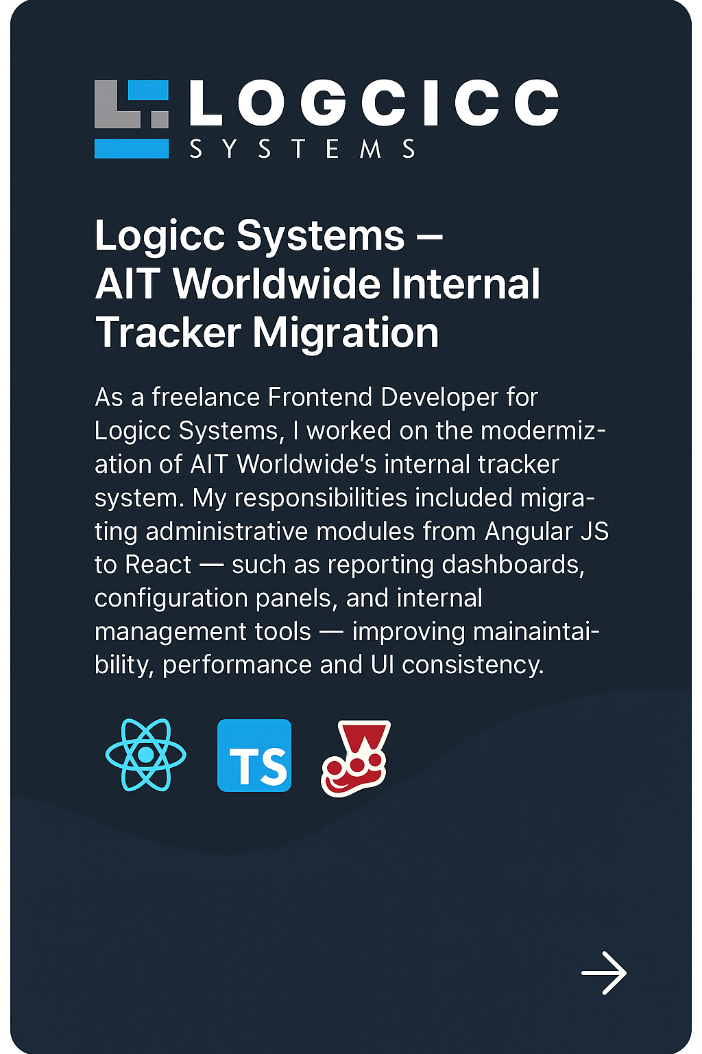Logicc Systems – AIT Worldwide Internal Tracker Migration